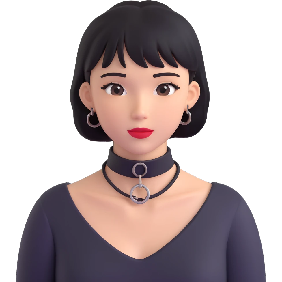 Black goth  Choker emoji
