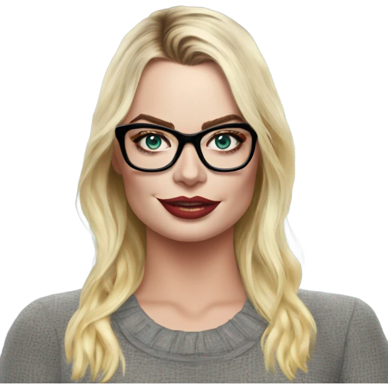 :Margot Robbie: glasses  emoji