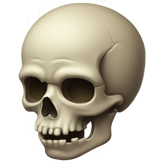 Sad skull emoji