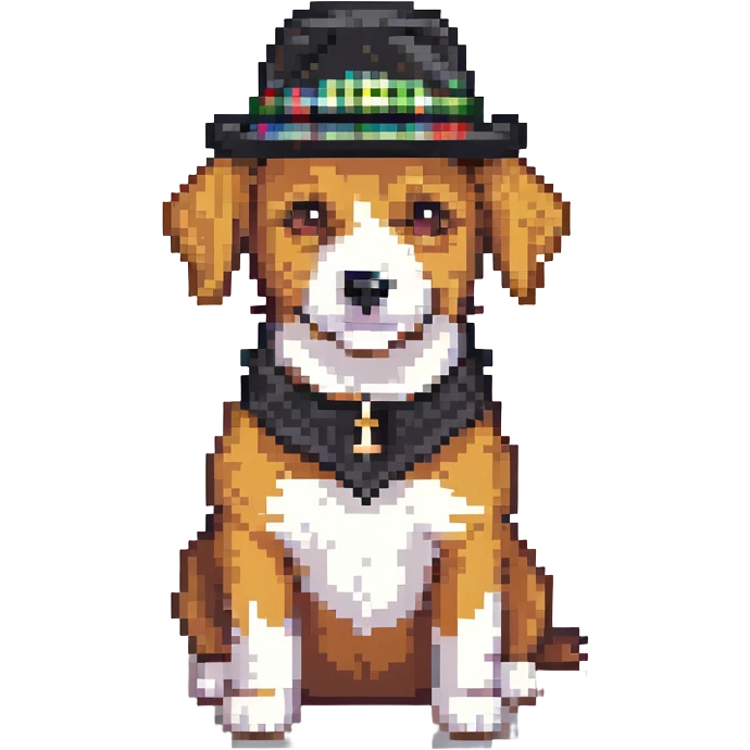 A dog in a hat emoji
