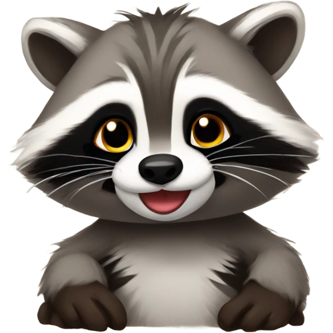 A racoon full of love emoji