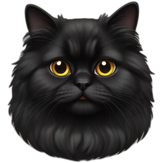 black persian cat emoji