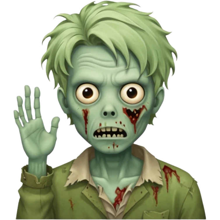 um zombie com o penteado wave emoji