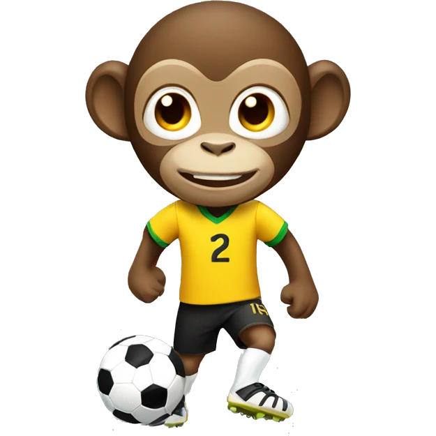 a monkey playing soccer emoji