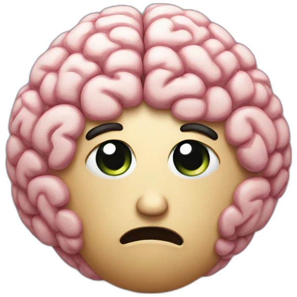 Sad brain emoji