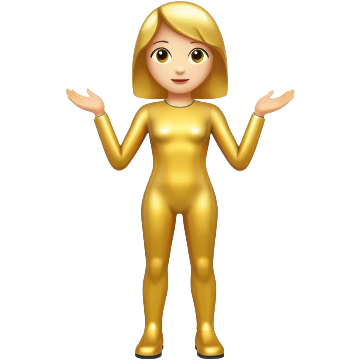 full body of golden emoji