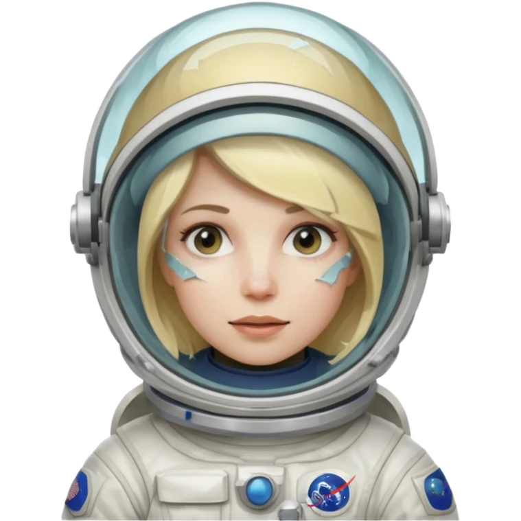 astronaut woman with cracked glass helmet  emoji