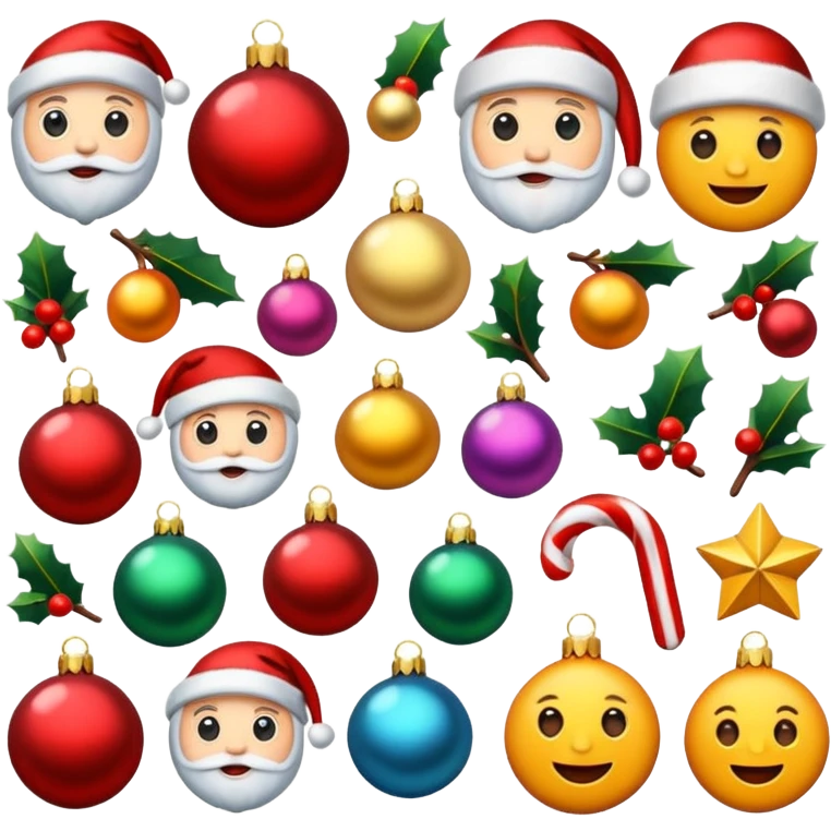 Świąteczne naklejki iphone emoji