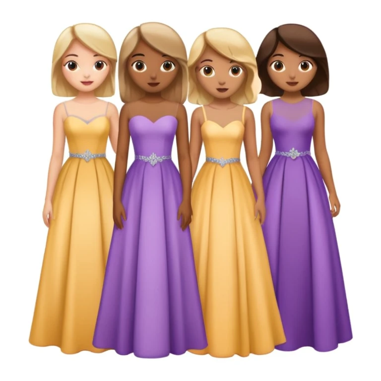 girls in a prom emoji