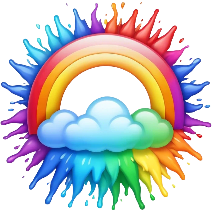 Rainbow exlotion emoji