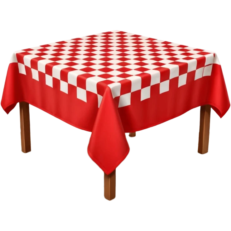 checkered tablecloth on an empty table emoji