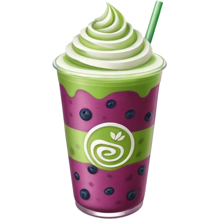 iced berry matcha latte emoji