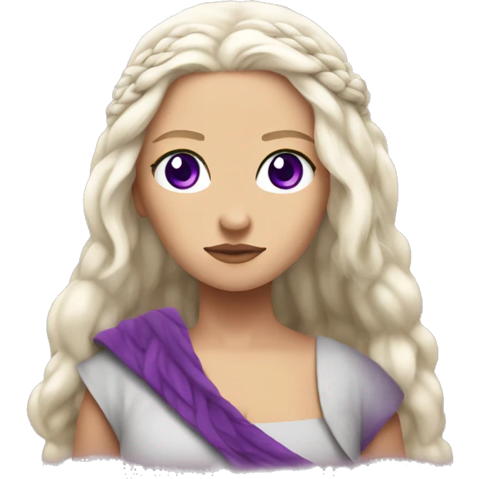 daenerys targaryen with purple eyes emoji