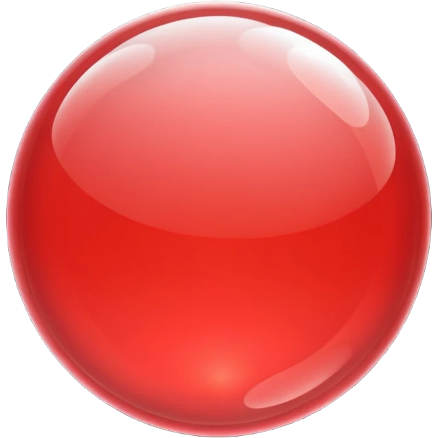 red transparent sparkling bubble emoji
