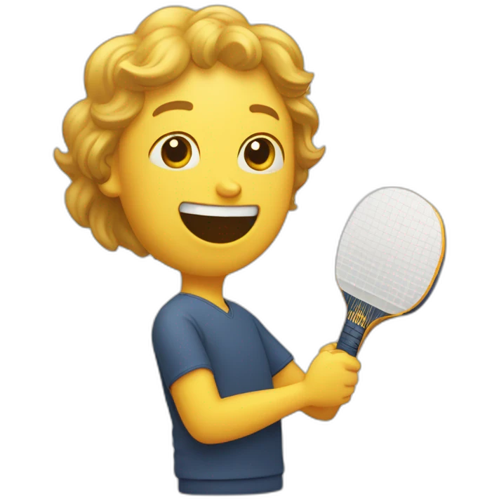 Une personne qui fait du ping-pong en buvant une bière emoji
