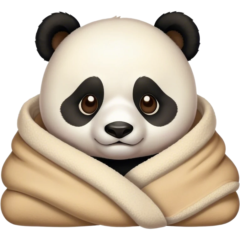 Panda cozy in blanket  emoji