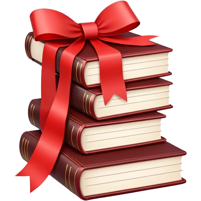 scholarship with stack of books with ribbon emoji