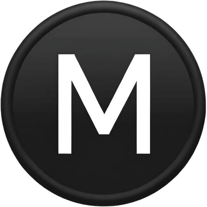 Black circle with “MB” written on in the middle of it. Nothing else no holes or anything. emoji