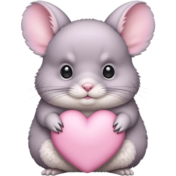 Pink chinchilla emoji