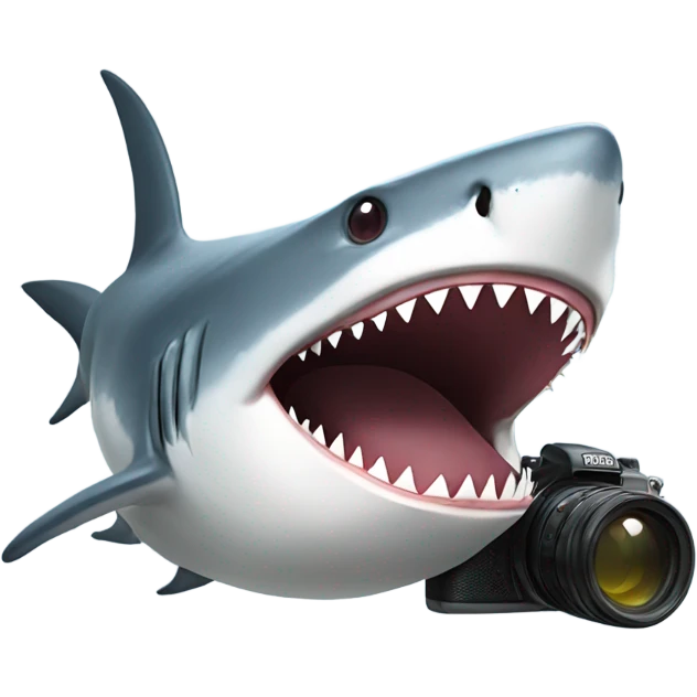 Shark with a camera  emoji