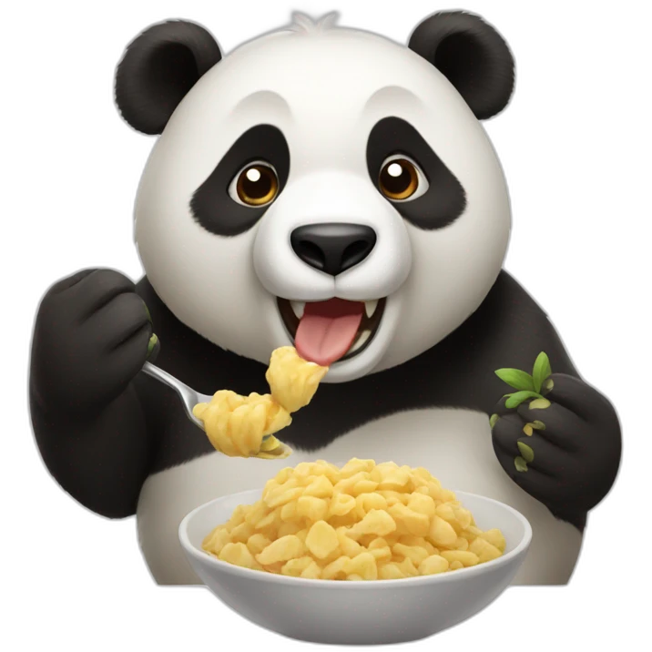 Oso Panda comiendo emoji