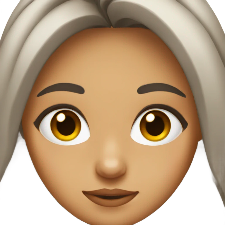 girl with brown eyes and hair  emoji