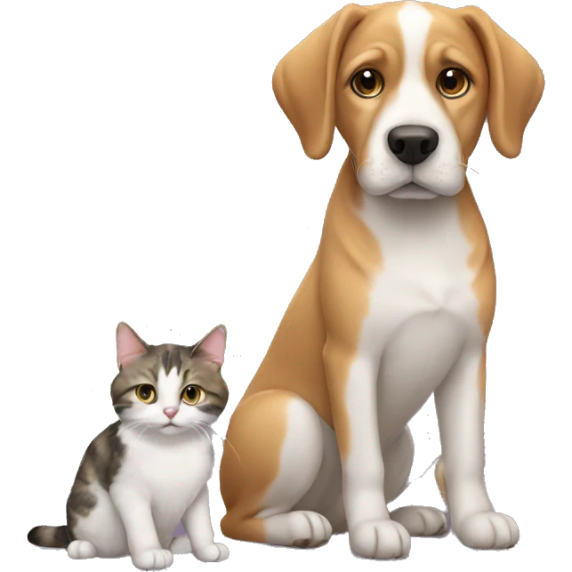 Dog and cat emoji