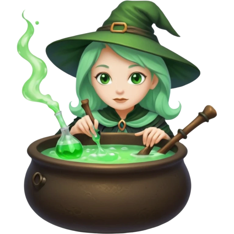 green witch cooking potion emoji