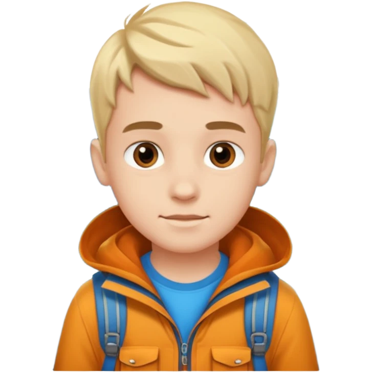 Boy, Mountain Campers. emoji