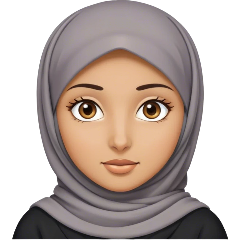 Hijab girl with grey eyes and tan skin  emoji