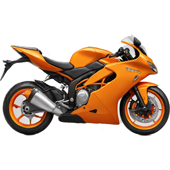 Orange modern supersport motorcycle emoji