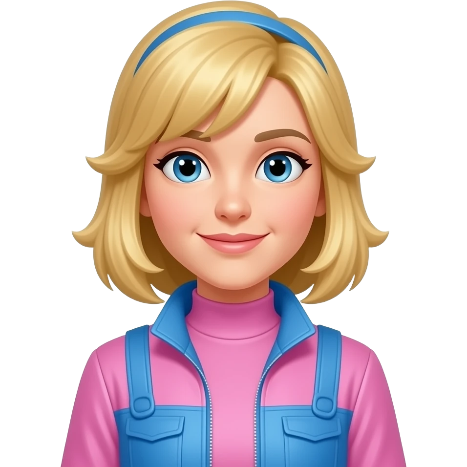 Crea un emoji rosa blu emoji