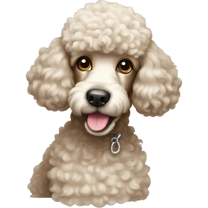 Poodle dog emoji