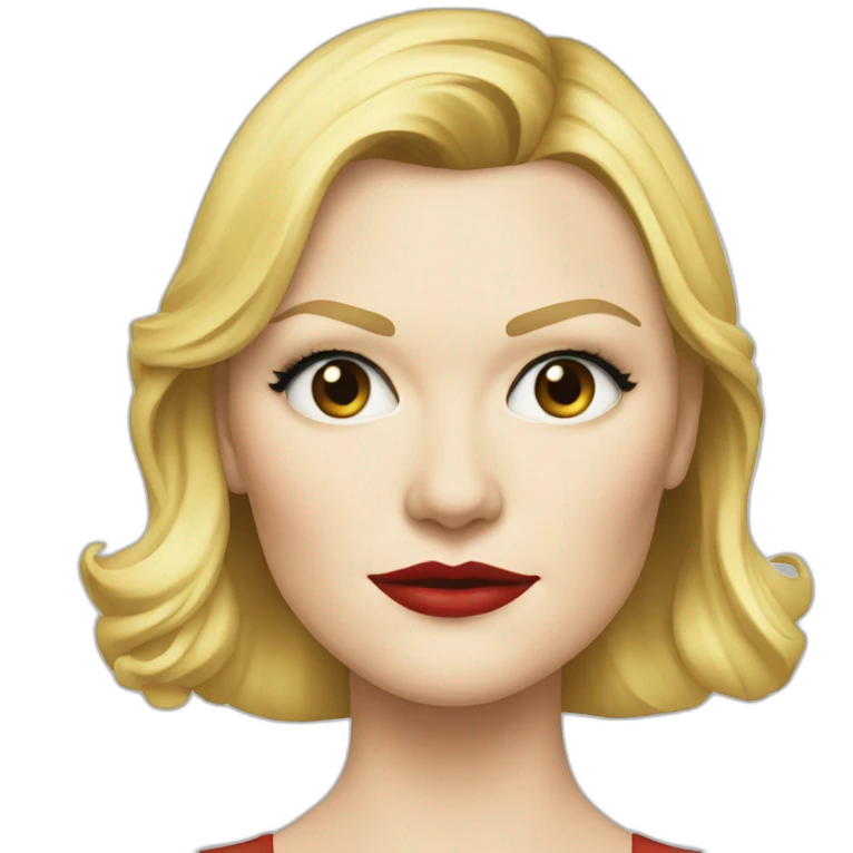 actress Kirsten Dunst serious emoji