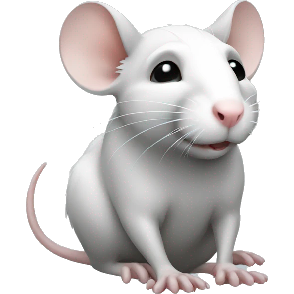 white and grey rat emoji