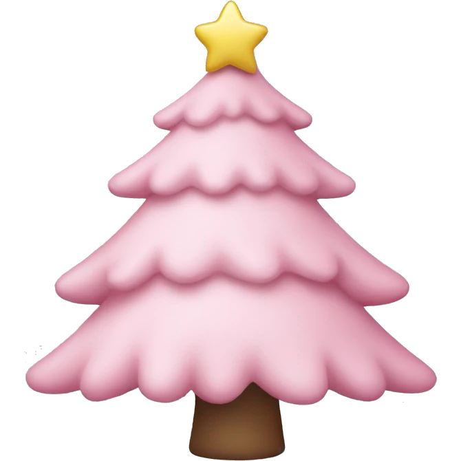pastel pink christmas tree emoji