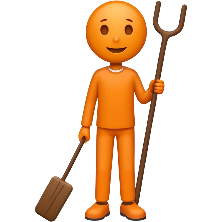 Orenge sticfigüre from alanbecker emoji