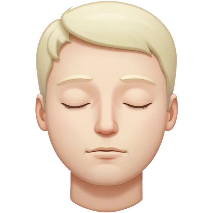 white man with closed eyes emoji