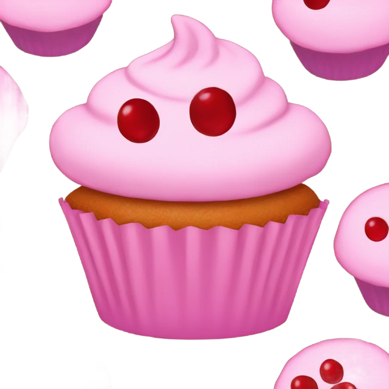 Cherry cupcake emoji