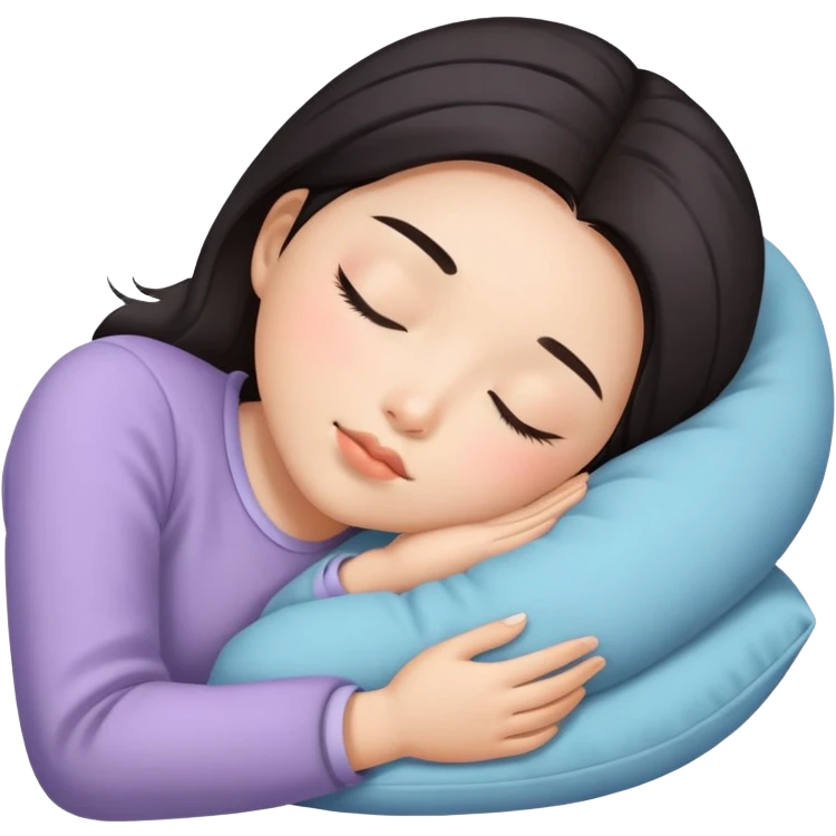 Asian girl napping emoji