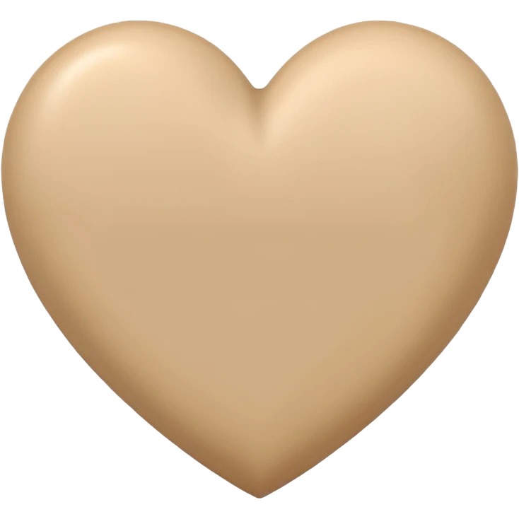 Coração bege emoji