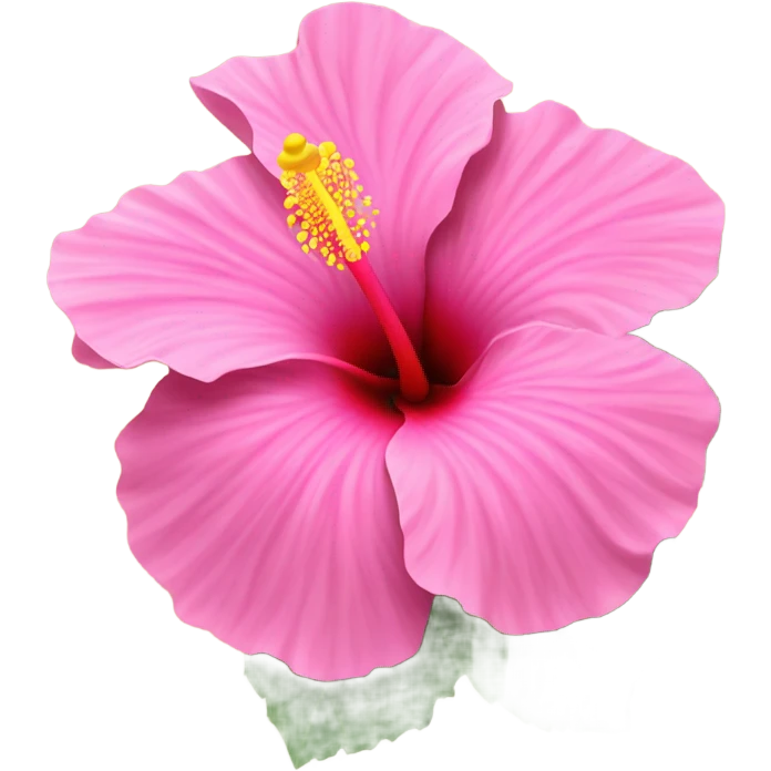 Pink hibiscus flower emoji