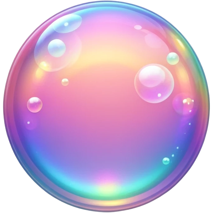 pink transparent sparkling bubble emoji