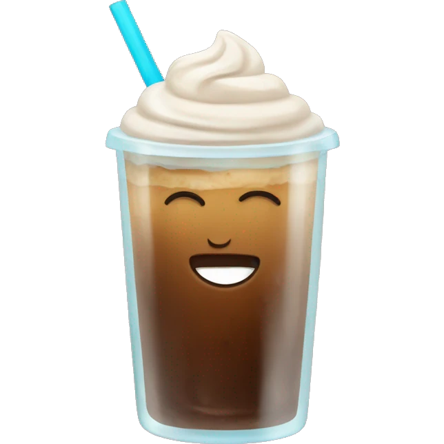 Iced coffee in a glass cup emoji