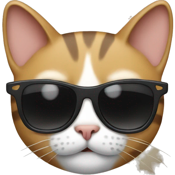 Cat with sunglasses emoji