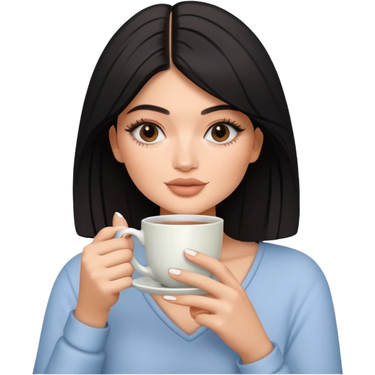 Kylie Jenner drinking tea emoji