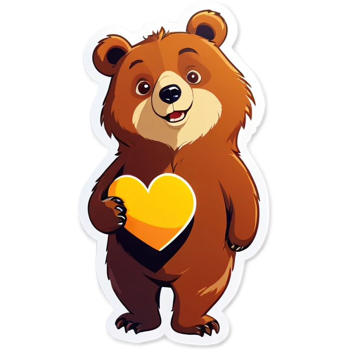 Bear being hopeful  emoji