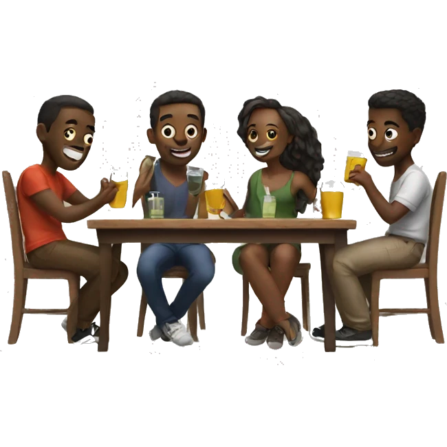 group of friends drinking  emoji