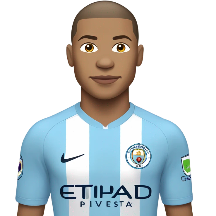 kylian mbappe with Manchester city jersey emoji