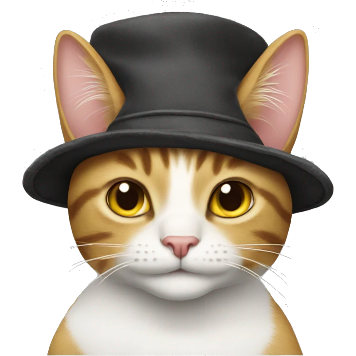 cat ith one piece hat emoji